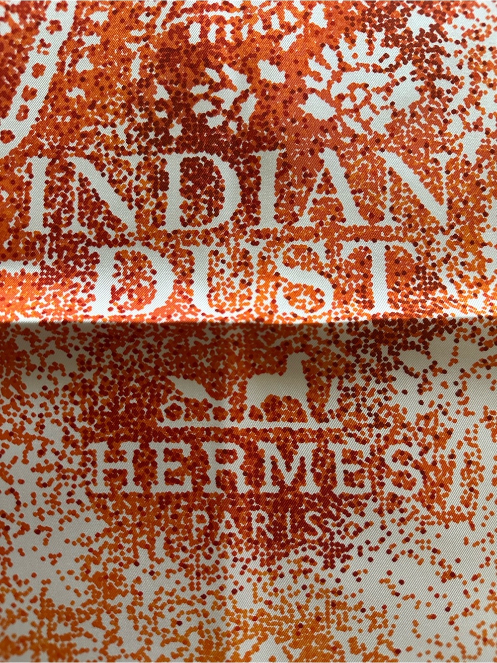 NWT Hermès Indian Dust Carré 90 Silk Scarf Blanc Orange w/ Box Rare 2008 - Picture 10 of 14